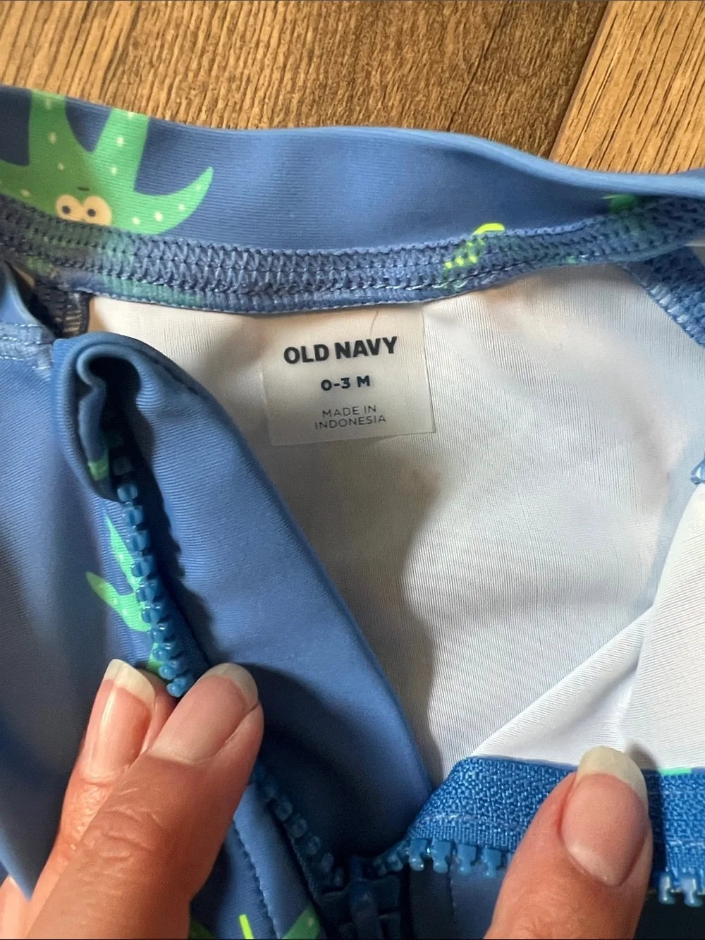 Old Navy Yellow & Blue Kids Swim Zip Romper Set